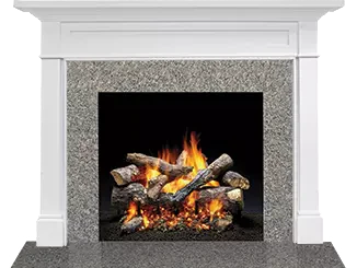 Majestic Signature Series Roxborough C 53" Primed MDF Traditional Style Flush Wood Fireplace Mantel With Custom New Gray Stain Color