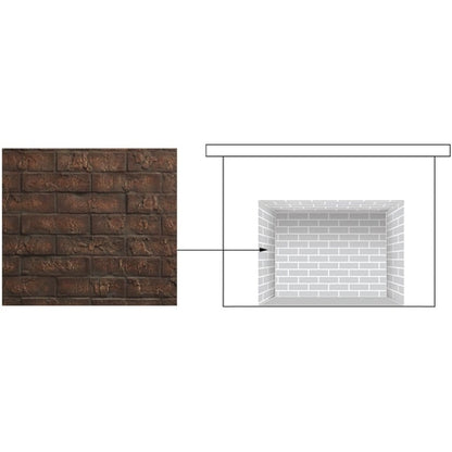 Majestic Traditional Brick Interior Panels for Jasper and Ruby Fireplace Inserts