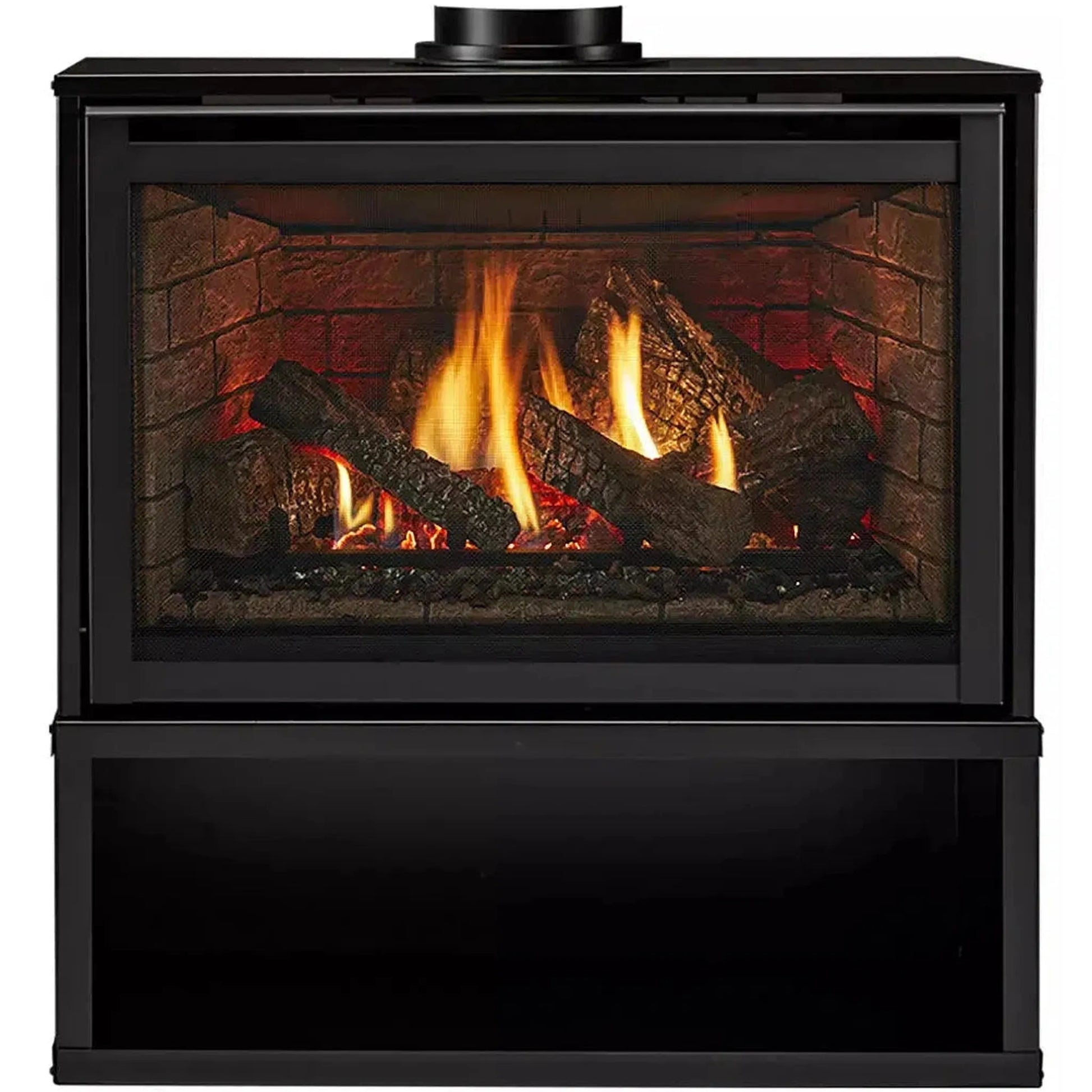 Majestic Trilliant 30" Traditional Direct Vent Freestanding Propane Gas Fireplace With Steel Cabinet and IntelliFire Touch Ignition System