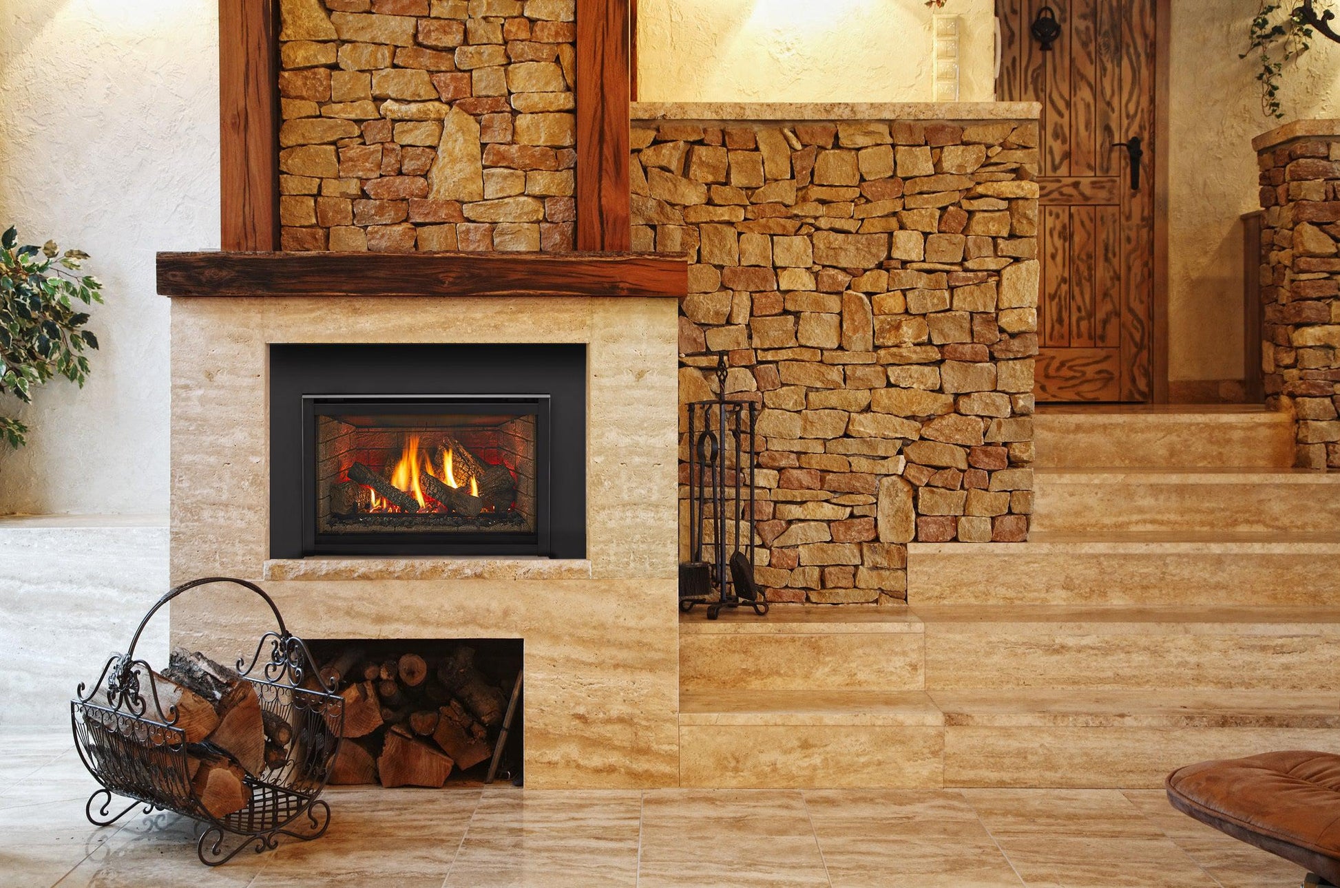 Majestic Trilliant Small 25" Traditional Direct Vent Propane Gas Fireplace Insert With IntelliFire Touch Ignition System