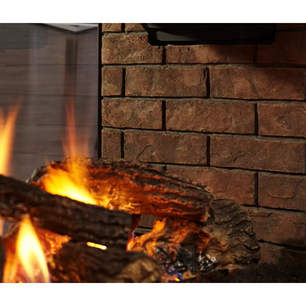 Majestic Weathered Traditional Brick Interior Liner for See-Through Multi-Sided Fireplace